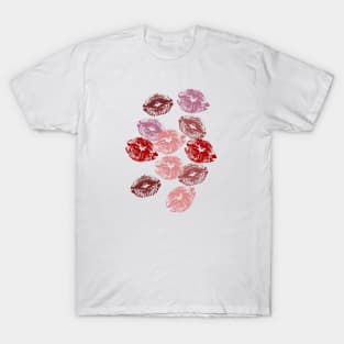 Multicoloured Kisses design T-Shirt